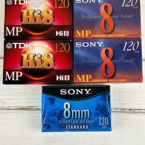 Sony & TDK 8mm Video Tapes NEW